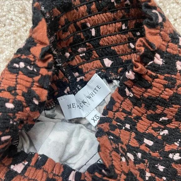 Merrick White Collection Brown Leopard Print A-Line Skirt - Picture 4 of 4